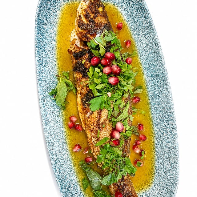 Grilled Whole Branzino.